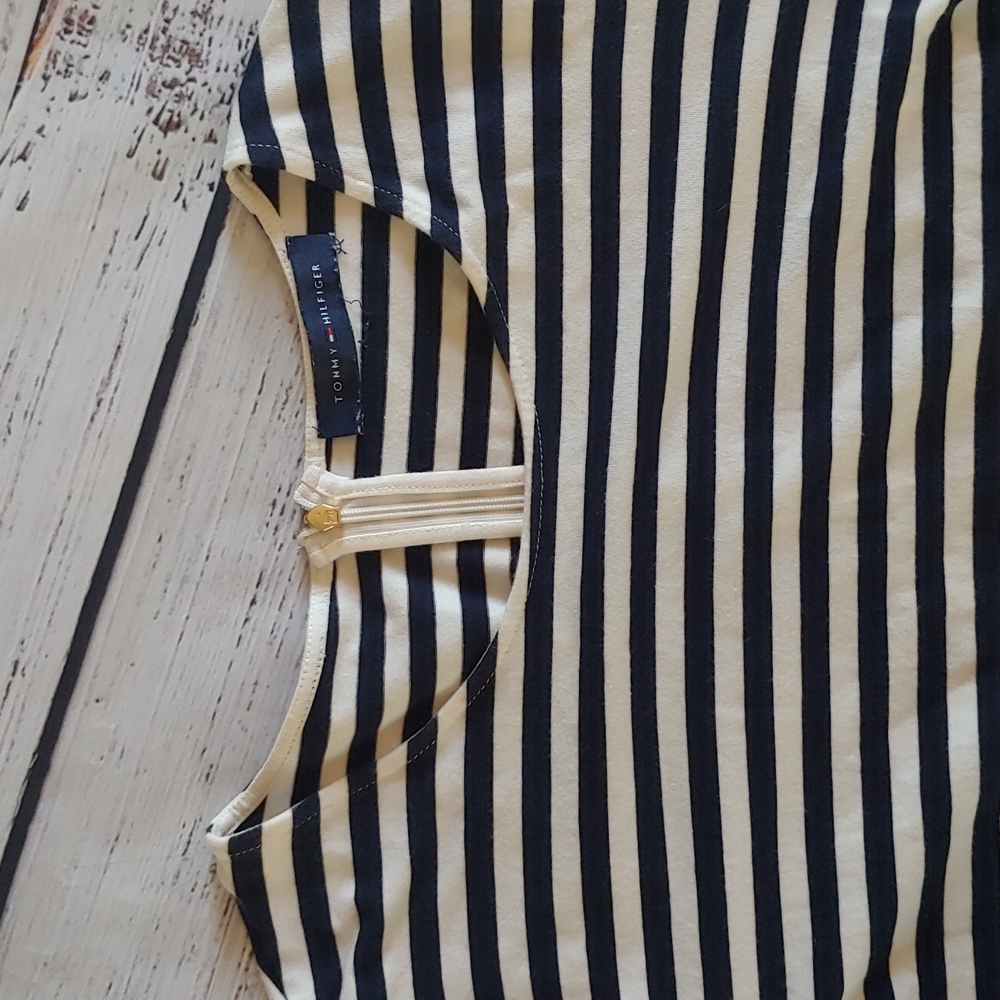 Tommy Hilfiger Striped Knit Dress w/ Eyelet Sleeve Detail - Picture 5 of 10